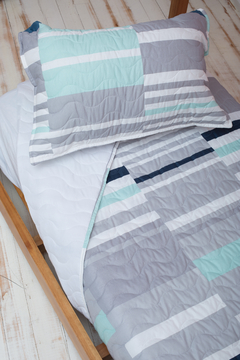 Cubrecama Quilt Estampado Reversibles 1 1/2 Plazas - comprar online