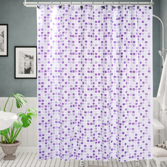 Cortina de Baño PVC con Protector y Ganchos - comprar online