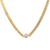Collar Perla Natural Gargantilla Cadena Chevron Baño Oro 18k
