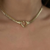 Collar Grueso Corazón Cadena Chunky Baño Oro 18k Acero - comprar en línea