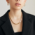 Collar Perlas Naturales Cadena Torsal Chapa De Oro 18k - comprar en línea