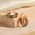 Aretes Micro Pavé Multicolor Rainbow Baño Oro 18k - tienda en línea