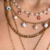 Collar Perlas y Ojos Turcos Suerte Baño De Oro 18 K en internet
