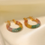 Aretes Arracadas Hoops Micropavé Multicolor Rainbow Baño 18k - comprar en línea