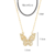 Collar Mariposa Zirconias Chapa De Oro 18k Aretes de Regalo