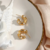 Aretes Hoops Irregulares Zirconias Colores Perlas Baño Oro - comprar en línea