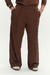 PANTALONA DE MOLETINHO ENCANTO FRISO - MARROM