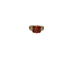 RED SQUARE STONE RING