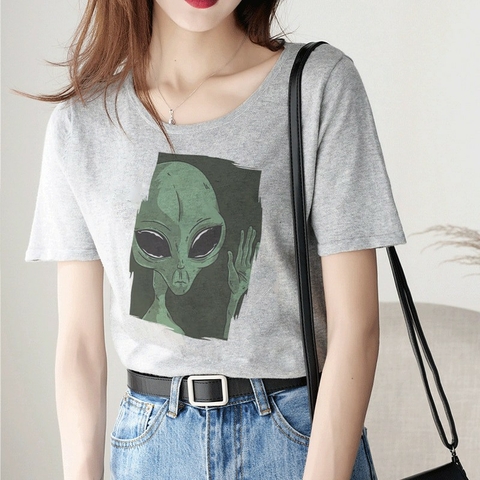 Camisa Camiseta Longline Alien Alienígena Tumbler Neon Desenho Blusa