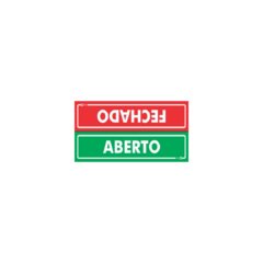 PLACA ABERTO/FECHADO 30X6,5 CM PS506FV