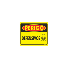 PLACA PERIGO DEFENSIVOS 30X20X15 PS743