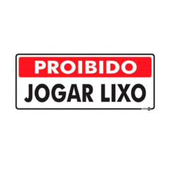 PLACA PROIBIDO JOGAR LIXO PS153