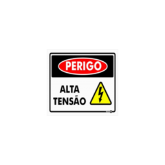 PLACA PERIGO ALTA TENSÃO 15X20X080 PS128