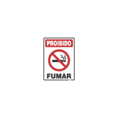 PLACA PROIBIDO FUMAR 15X20X080 PS100
