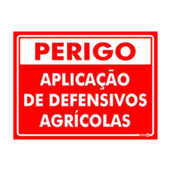 PLACA PERIGO APLICAÇÃO DE DEFENSI 40X30