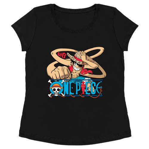 Camiseta Babylook Feminina Monkey D Luffy Gear 5 Mod 02