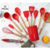 Kit 12 Utensilios Cozinha Em Silicone Concha Espatula Colher - comprar online