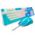 Kit Teclado E Mouse Profissional Gamer Led Rgb Dw-450 Azul