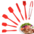 Kit Utensilios Espatula de Silicone Cozinha Pegador 7pcs