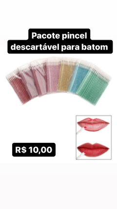 Pacote de pincel descartável para batom com 50 und