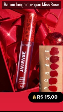 Batom líquido matte Miss Rose Intense Love