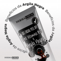 Gel Facial Peel Off Argila Negra Dermachem