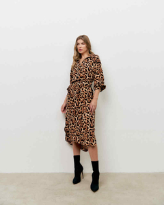 Vestido crepe animal print na internet