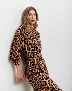 Vestido crepe animal print - comprar online