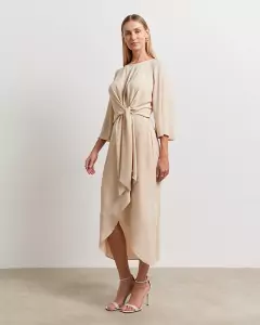 Vestido crepe amarração