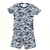 Pijama Manga Curta Camuflado Azul - comprar online