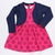 Vestido Candace Pink Com Bolero Marinho