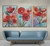 Quadro Decorativo Folhas Vermehas FN0086- 3 Quadros