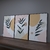 QUADROS DECORATIVOS - FN0095F -FOLHAS VERDES ABSTRATO - Atelie FineDecor