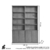 Estante de Livros Madeira 4 Portas Dupla Polaris 1,45x2,05m - comprar online