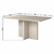 Mesa de Jantar 1.20m Mali Retangular Off White com Vidro na internet