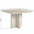 Mesa de Jantar 1.40x1.40 Mali Quadrada Off White com Vidro - comprar online