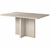 Mesa de Jantar 1.60m Mali Retangular Off White com Vidro