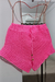 Shortinho em crochê rosa neon - comprar online