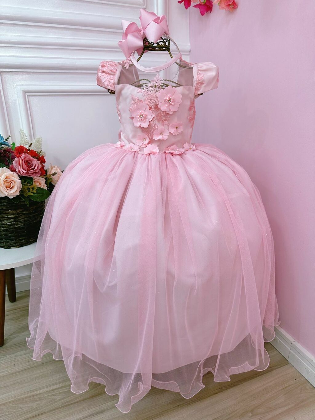 Vestido de best sale luxo rosa