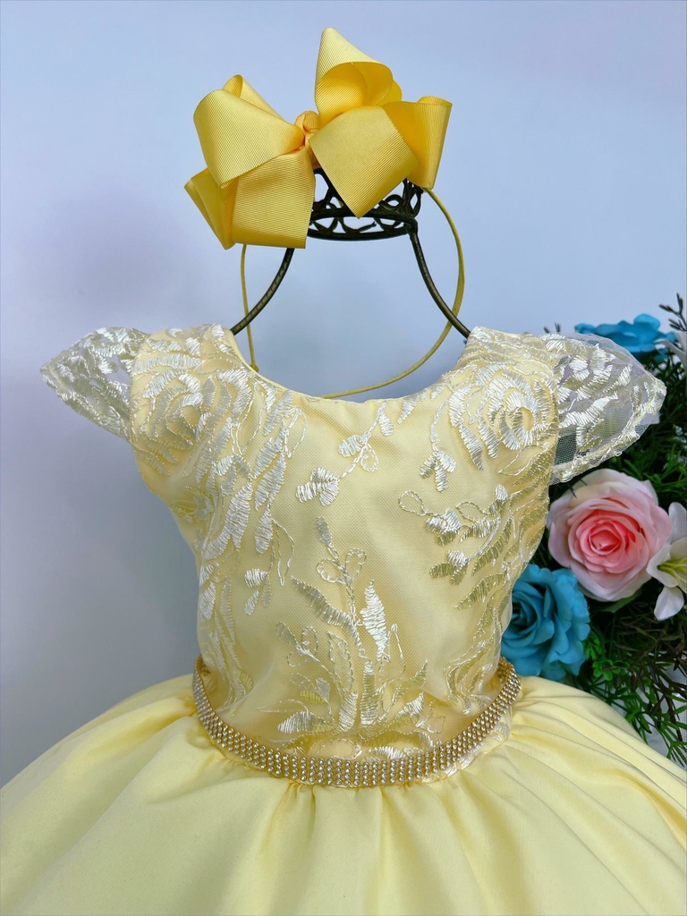 Vestido luxo best sale amarelo infantil