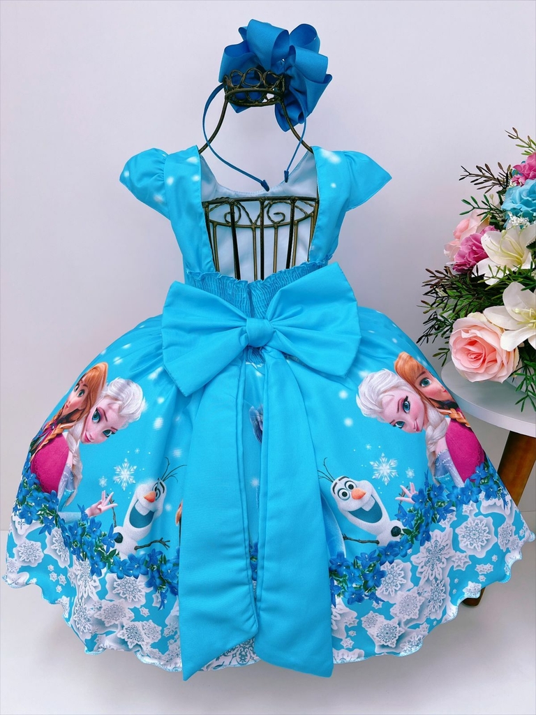 Vestidos infantil 2024 da frozen