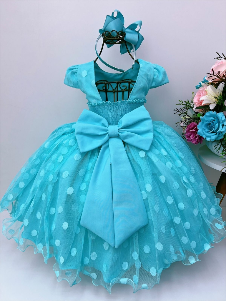 Vestido infantil verde sales tiffany