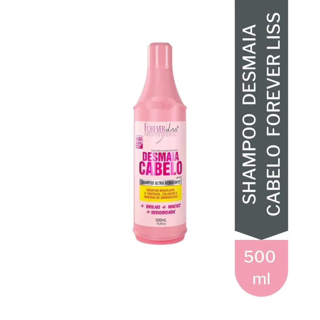 FOREVER LISS Shampoo Desmaia Cabelo Rosa 500 Ml