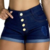 Shorts Jeans Cintura Alta Empina Bumbum