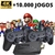 Jogo 4k original tv console com 2 controle sem fio integrado retro 10mil jogos - comprar online