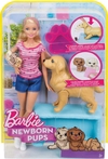 Barbie® Loira e FILHOTINHOS RECEM NASCIDOS - FAMILY - Mattel