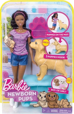 Barbie® Morena e FILHOTINHOS RECEM NASCIDOS - FAMILY - Mattel - comprar online
