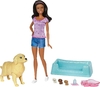 Barbie® Morena e FILHOTINHOS RECEM NASCIDOS - FAMILY - Mattel