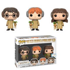 Harry Potter, Ron Weasley e Hermione Granger - Funko Pop - 3 pack - Barnes and Noble Exclusive