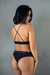 Calcinha camurça total black - Lovelybee lingerie